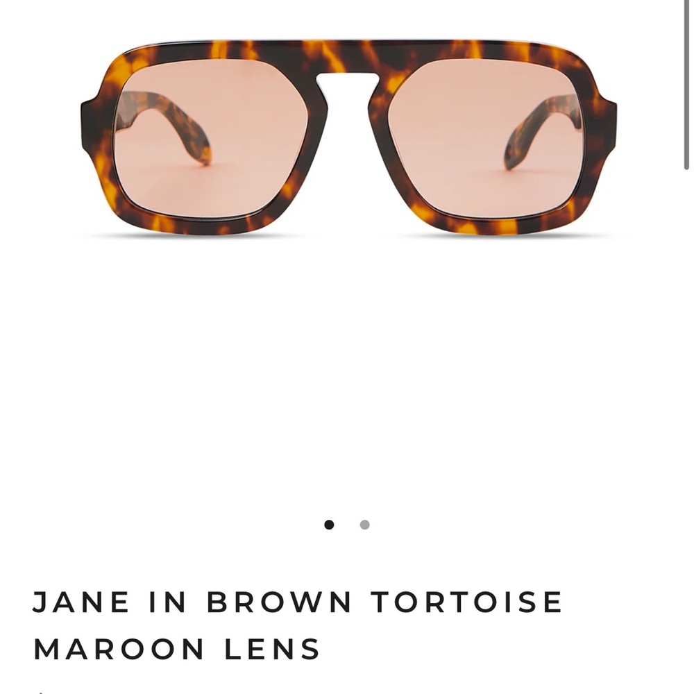Elisa Johnson Jane in Brown Tortoise Maroon Lens Sunglasses